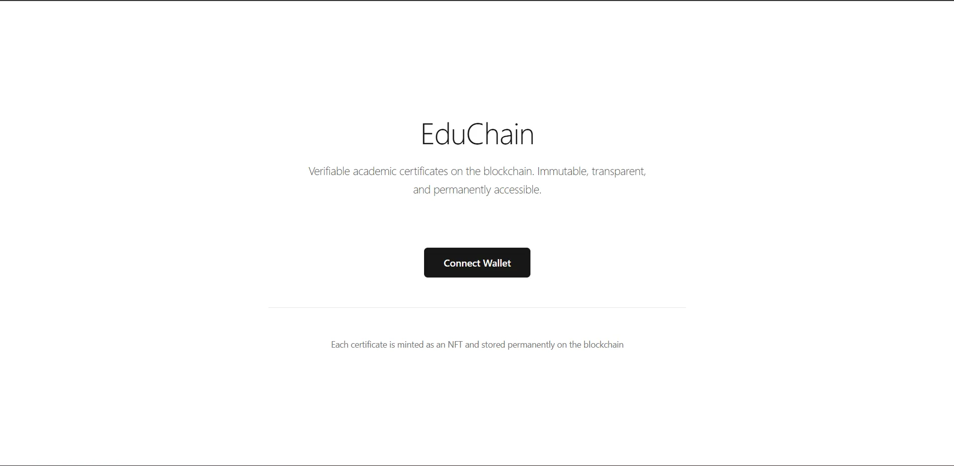 EduChain - Blockchain Certificate Management Architecture Diagram - Hero Preview by Ancel Ajanga.