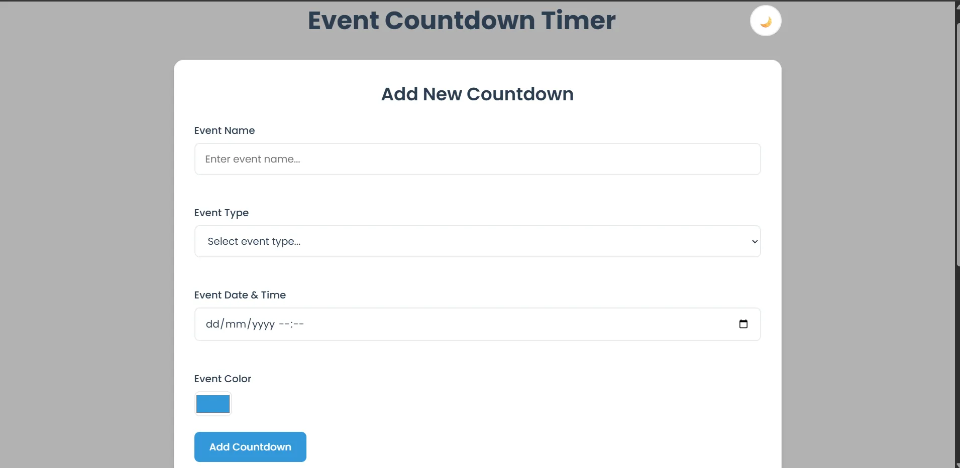 Event Countdown Timer
