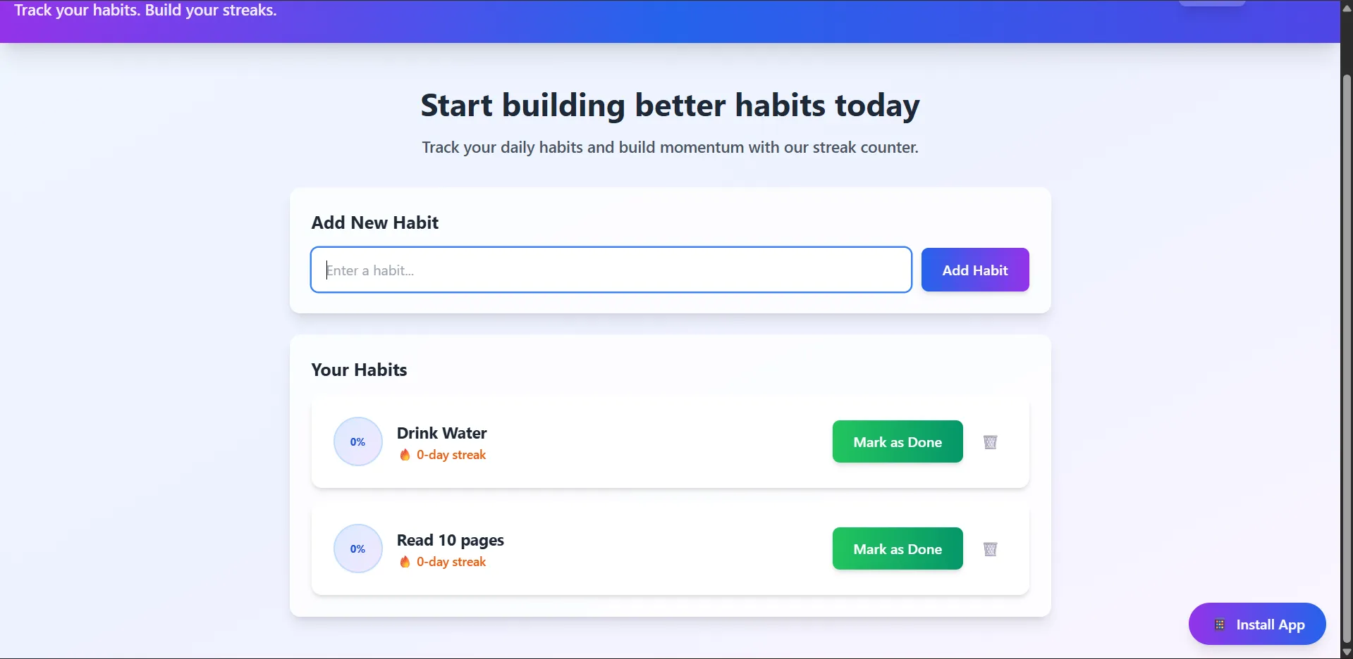 Habit Tracker & Streak Counter Architecture Diagram - Hero Preview by Ancel Ajanga.