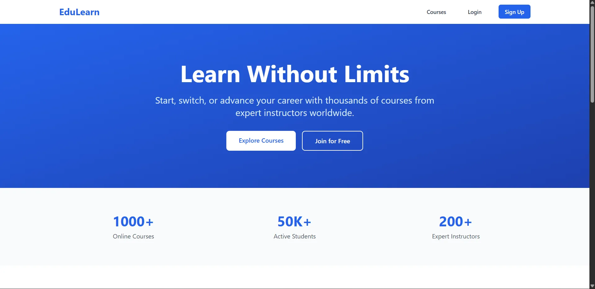 E-Learning Platform - Full Stack Application - Software application by Ancel Ajanga