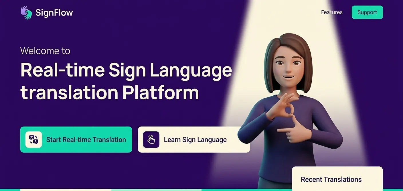 SignFlow - Real-Time Sign Language Translation Platform - Software application by Ancel Ajanga